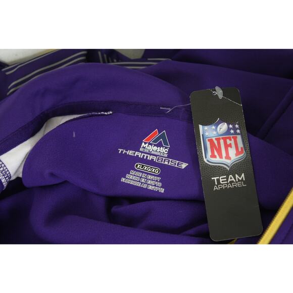 NWT Minnesota Vikings Majestic Therma Base Sleeve Spell Out Athletic Jacket XL - Picture 6 of 6